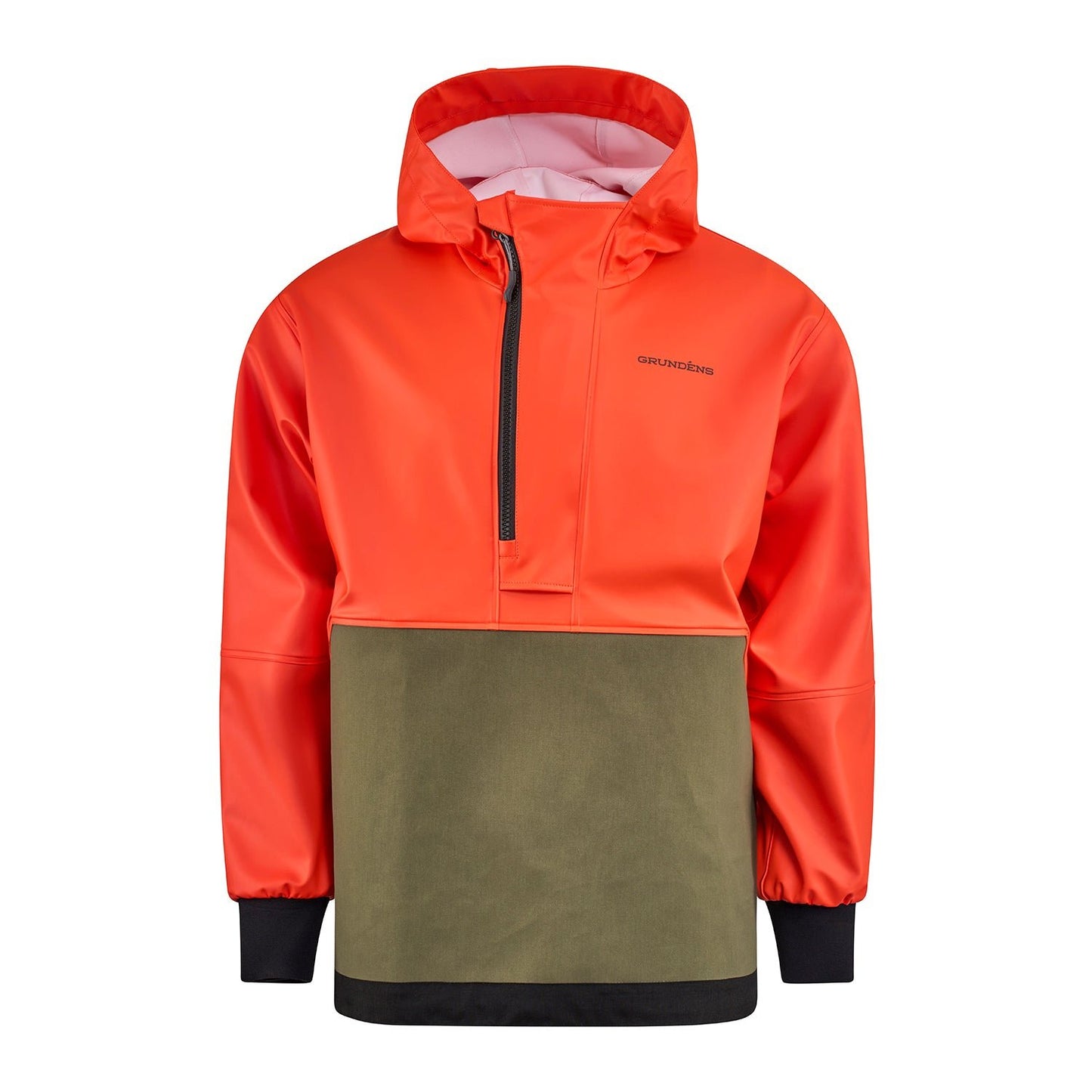 Grundens Neptune Armored Anorak - Orange/Olive - Size XXL
