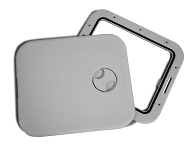 Lalizas INDUSTRIAL Access Hatch w/ Detachable Cover, 12-7/16" x 14-3/16" - Grey