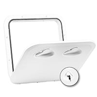 Lalizas TOP LINE Hatch w/ Lock, White, 370mm x 375mm