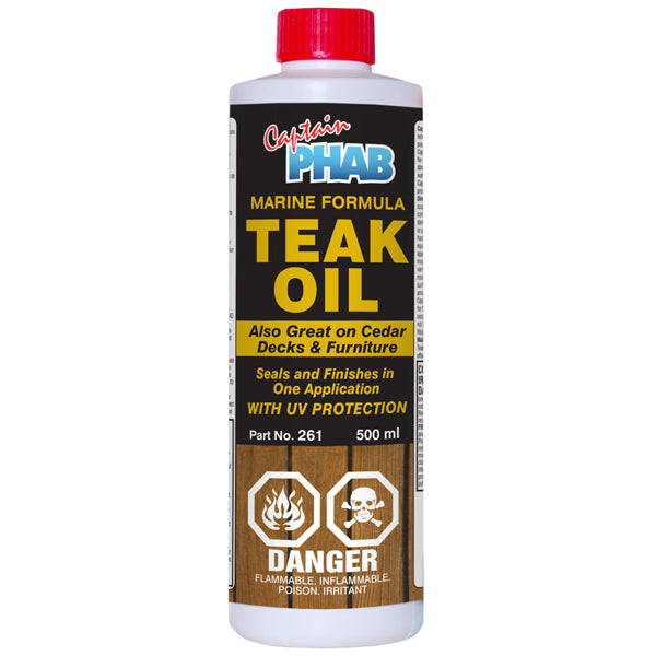 Captain Phab Teak Oil C/W Uv 500 Ml