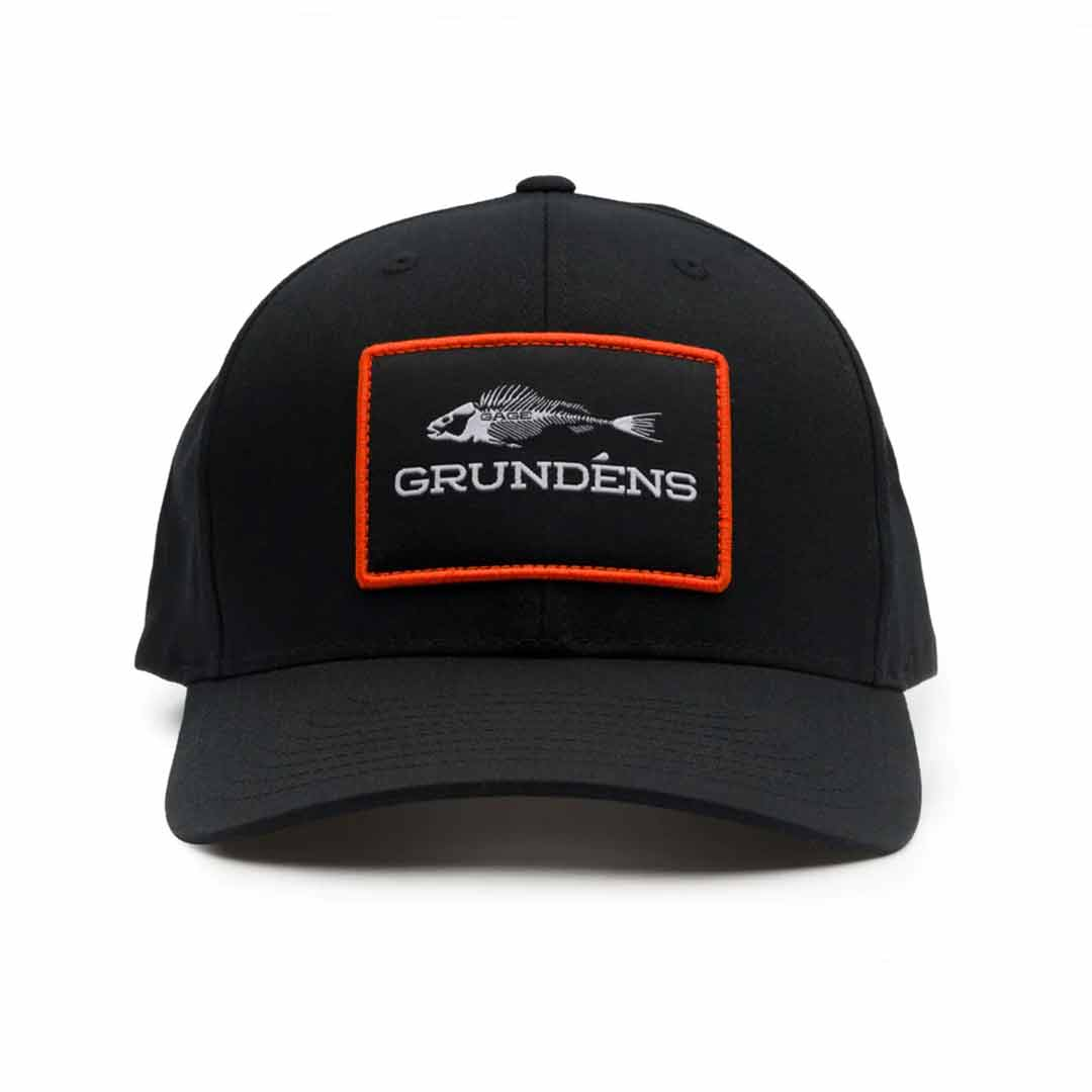 Grundens Fish Bones Trucker 312 Hat - Black/Charcoal - One Size