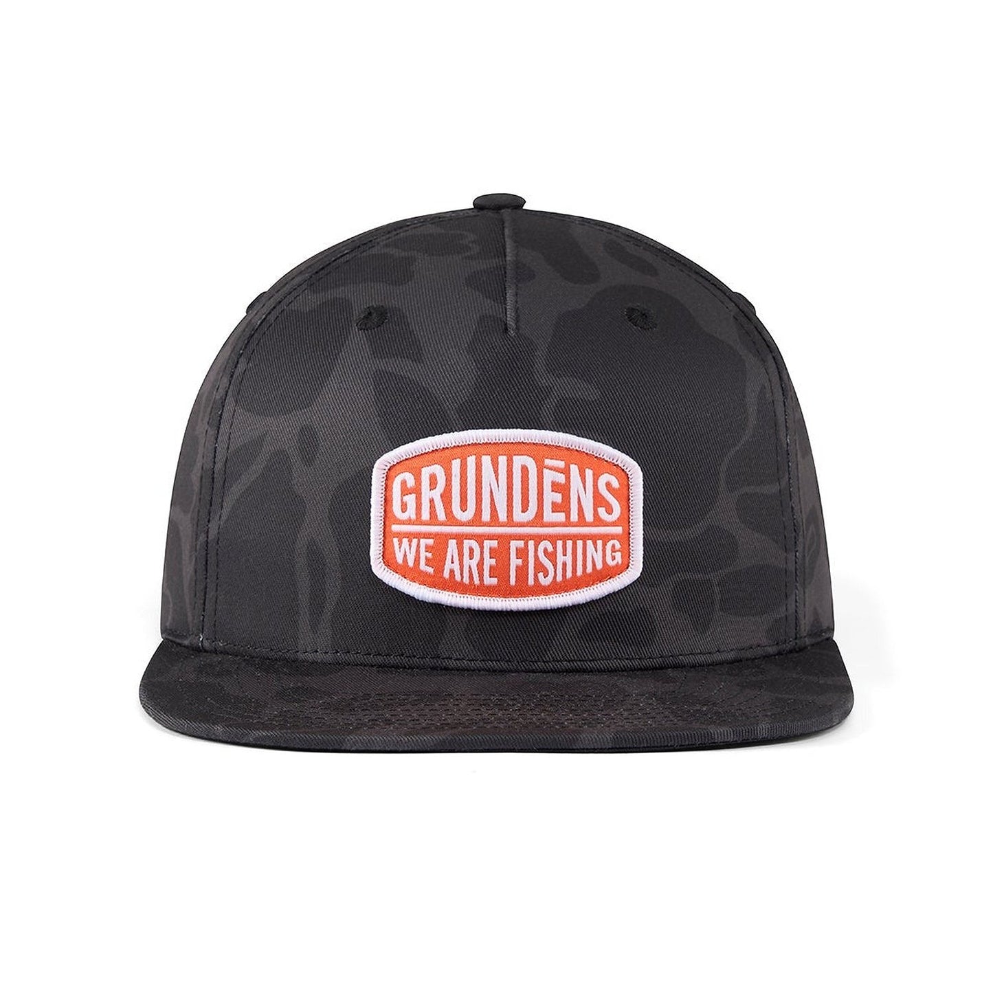 Grundens We Are Fishing Camo Trucker - Admiral Black Camo - One Size