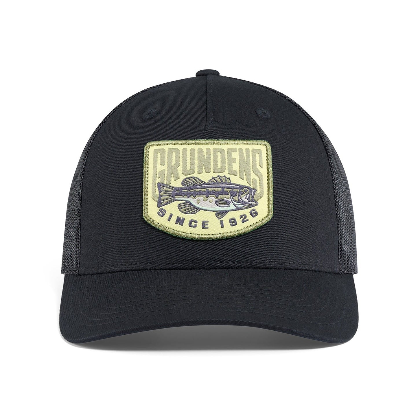 Grundens Bass Patch Trucker - Black - One Size