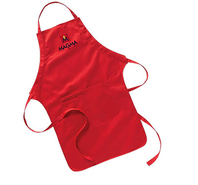 Magma Red.Grilling Apron Magma Logo