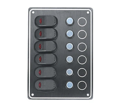 Victory Switch Panel Black, 6X15A Breaker - AA10061