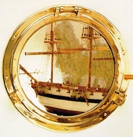 MIRROR,PORTHOLE 7-1/2" 12" OVERALL