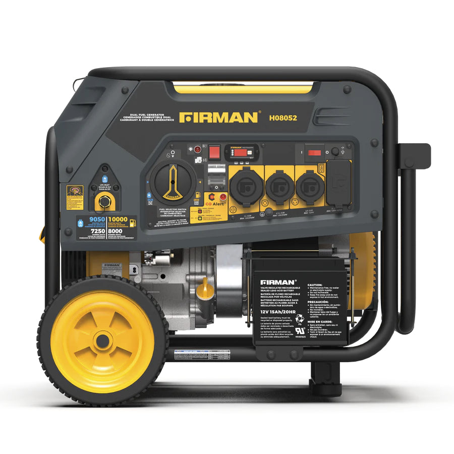 Firman Dual Fuel Portable Generator 8000W - H08052