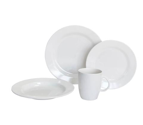 Victory DINNER SET, 16 PIECE WHITE , ROUND