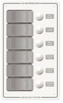 Blue Sea Systems 4 Pos. Horizontal White Panel
