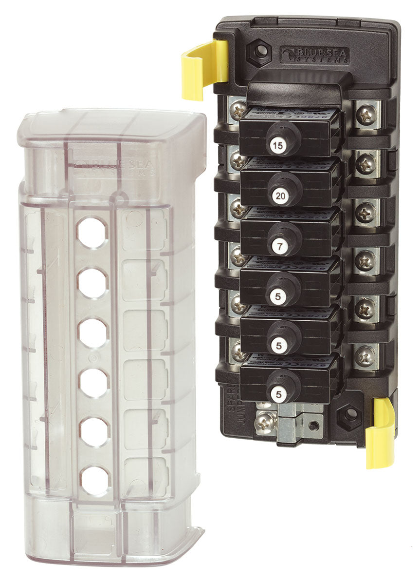 Blue Seas ST CLB Circuit Breaker Block - 6 Position