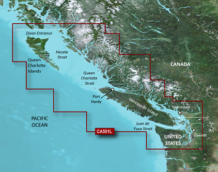 Garmin G3 Vision VCA501 Vancouver 3D Charts (BC Coastal)
