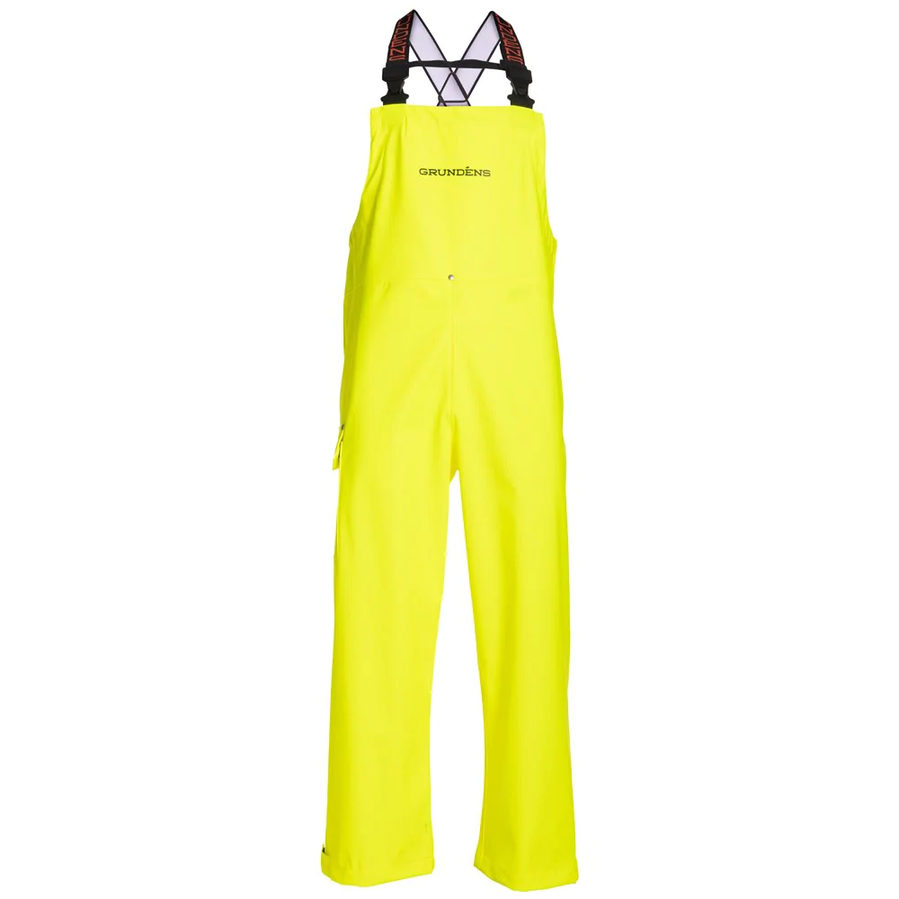 Grundens Neptune 509 Commercial Fishing Bib Pants Hi-Vis Yellow Size M - 10075