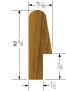 Whitecap Teak Bunk Rail Molding 2-3/8"