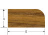 Whitecap Teak Stop Molding 3/8"X3/4"
