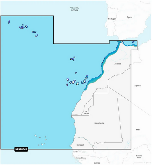 Navionics + - Africa, Northwest - Marine Charts, MicroSD/SD