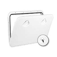 Lalizas TOP LINE Hatch w/ Lock, White, 460mm x 525mm