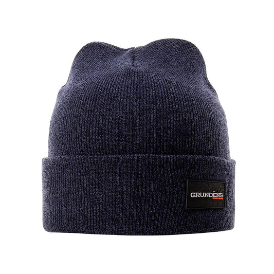 Grundens Watchhouse Beanie Logo - Heather Navy - One Size