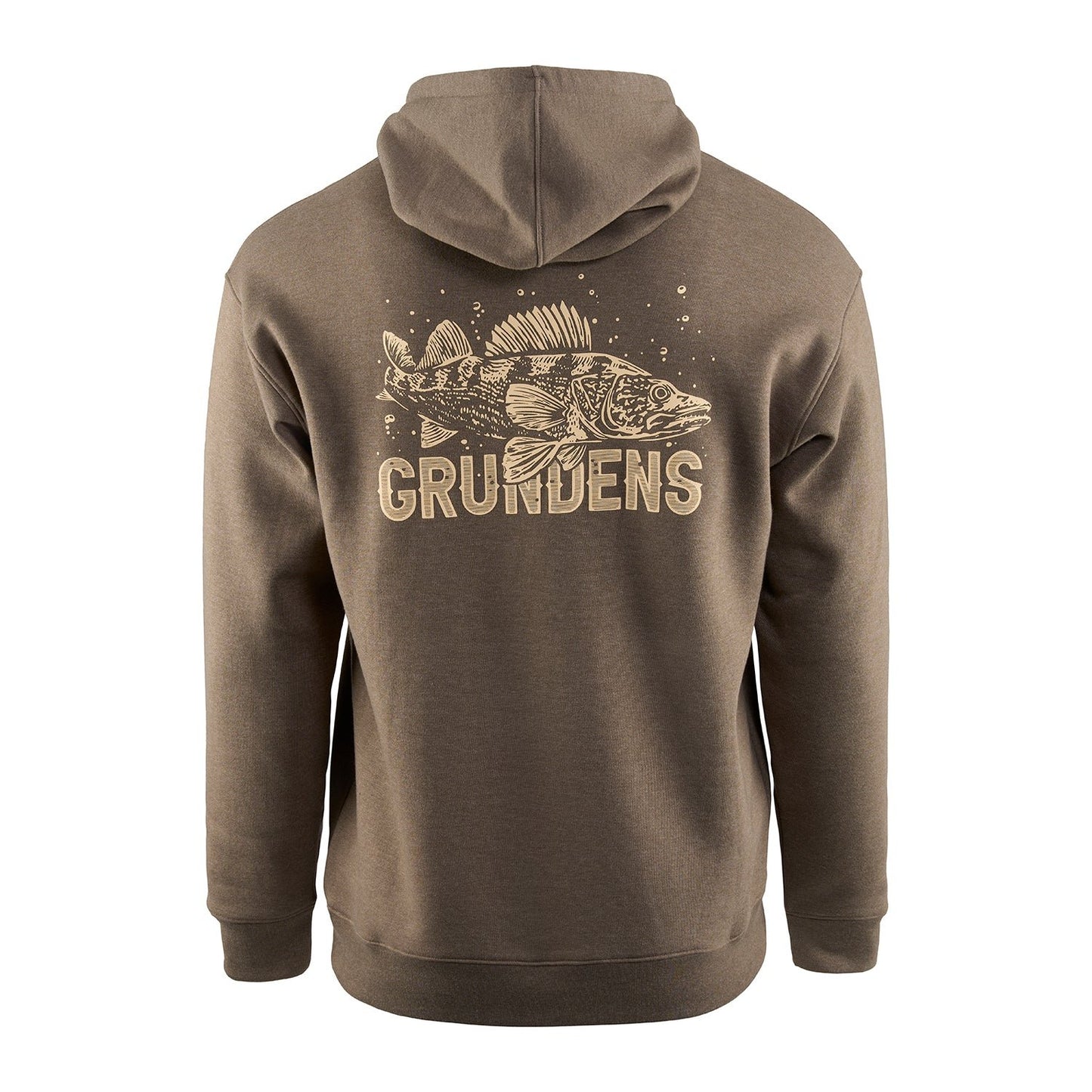Grundens King of the Lakes Hoodie - Otter Heather - Size S