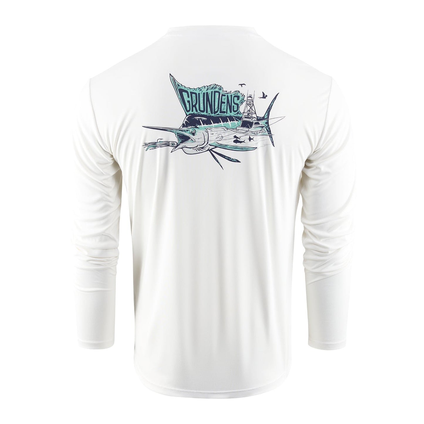 Grundens Trophy Hunting LS Tech Tee - White - Size XL