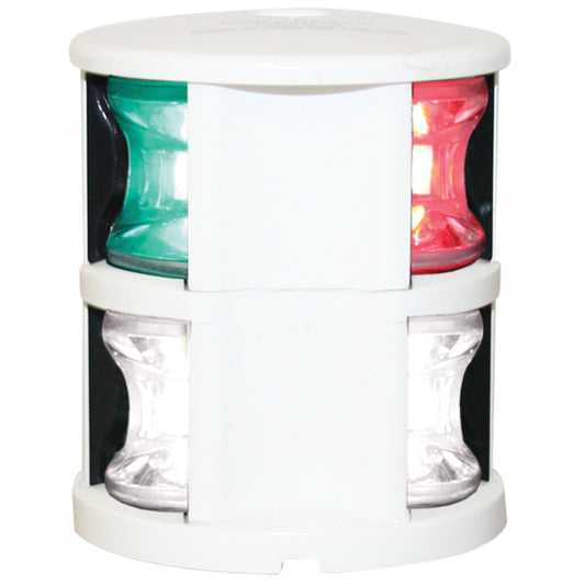 Lalizas FOS LED 12 Tri-colour &amp; Anchor Light, w/ White Housing