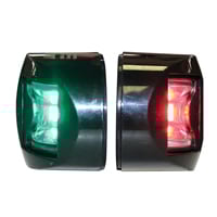 Lalizas FOS LED 12 Starboard &amp; Port Lights 112,5Â°, Side mounted, Set, w/ Black Housing
