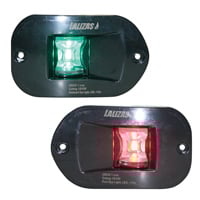 Lalizas FOS LED 12 Starboard &amp; Port Lights 112,5Â°, Side &amp; Flush mounted, Set, w/ Black Housing
