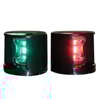 Lalizas FOS LED 12 Starboard &amp; Port Lights 112,5Â°, Deck mounted, Set, w/ Black Housing