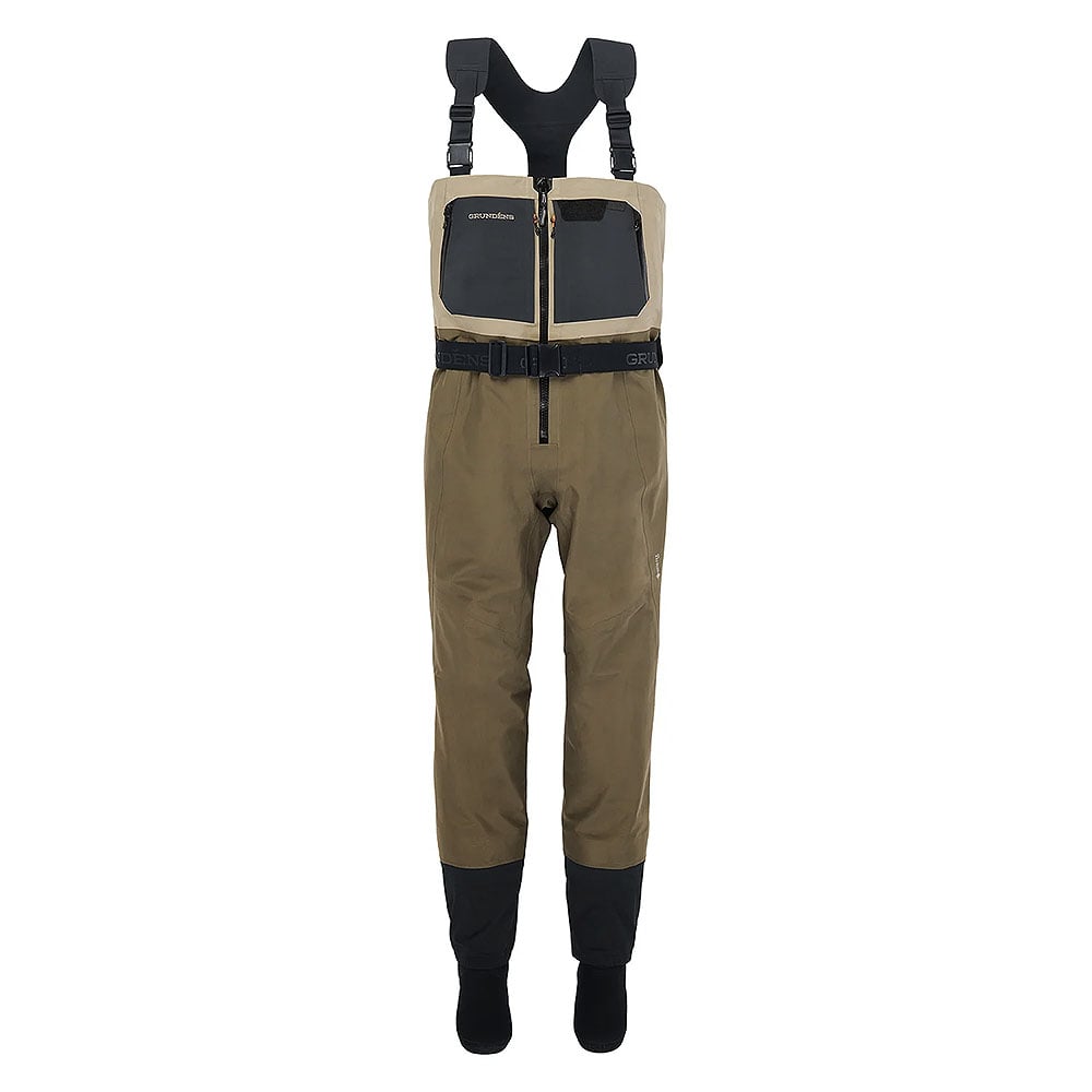 Grundens Boundary Gore-Tex Zip Stockingfoot Wader Stone/Otter Size LG TALL (9-11) - 90001-356