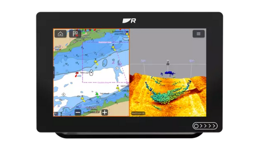 Axiom+ 9 RV, Multifunction 9" Display with integrated RealVision 3D,600W Sonar with RV-100 transducer with LightHouse North America Chart