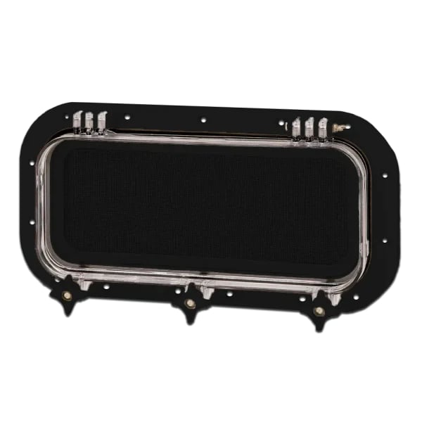 Bomar Black Frame Portlight W/Tnt Lens