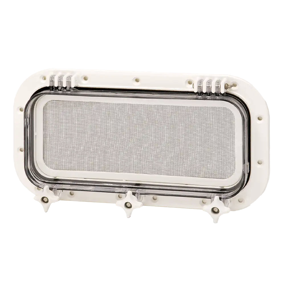 Bomar Rect. Portlight White 7 X15