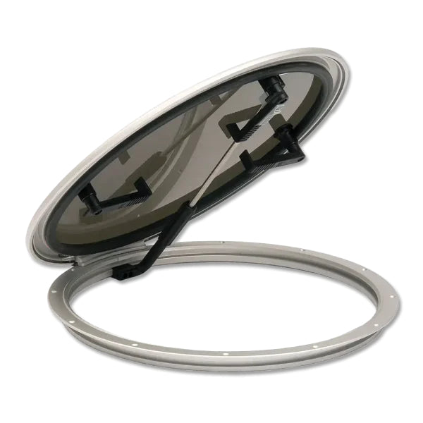 Bomar 12 Round Hatch Clr Anod/Smoke