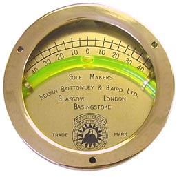 CLINOMETER,BULB 4.5" BRASS