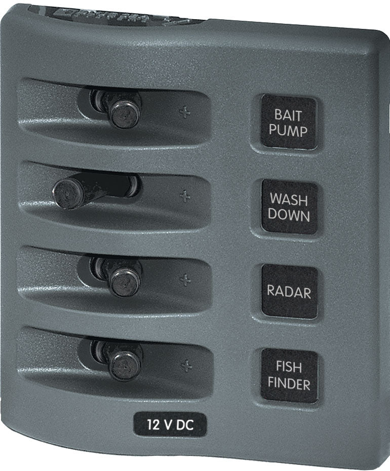 Blue Seas WeatherDeck 12V DC Waterproof Switch Panel - 4 Position
