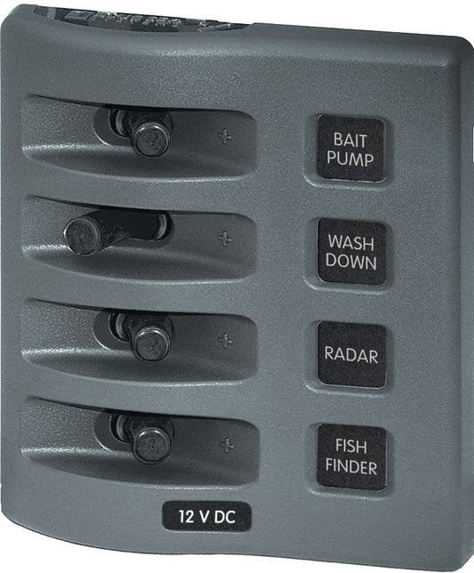 Blue Seas WeatherDeck 12V DC Waterproof Switch Panel - 4 Position