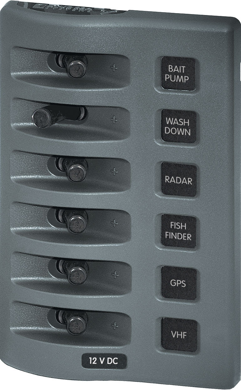 Blue Seas WeatherDeck 12V DC Waterproof Switch Panel - 6 Position