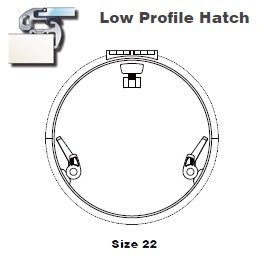 Lewmar Hatch Lo-Profile Size 22