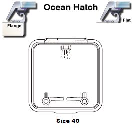 Lewmar Hatch Ocean 40 Flat Base