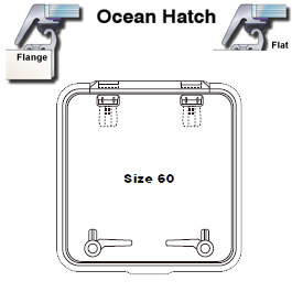 Lewmar Hatch Ocean 60 Flanged Base