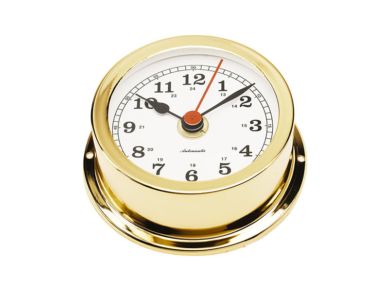 Golden Nautical Quartz Clock 95mm-R95D