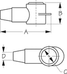SEADOG Pvc Terminal Cap - Red (2-2/0)