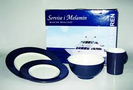 Victory DINNER SET, 16 PIECE  "NAVY BLUE" COLLECTION