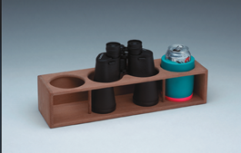 Whitecap Teak Rack Drink/Binocular