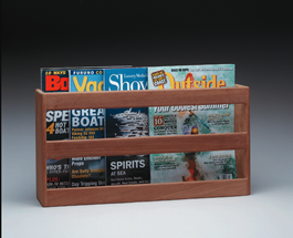 Whitecap Teak Rack Magazine Double Wide