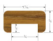 Whitecap Teak Track Bulkhead Mold 3/4&quot;
